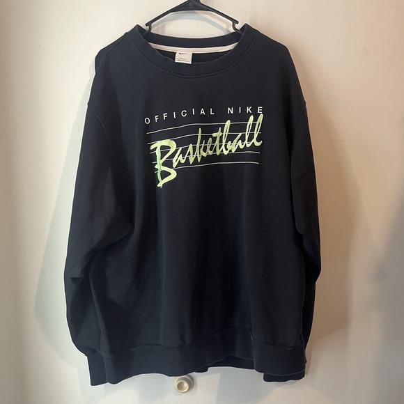 Nike‎ Standard Issue Basketball Dri-Fit Crewneck Pullover Sweatshirt XXL Black - Picture 1 of 5